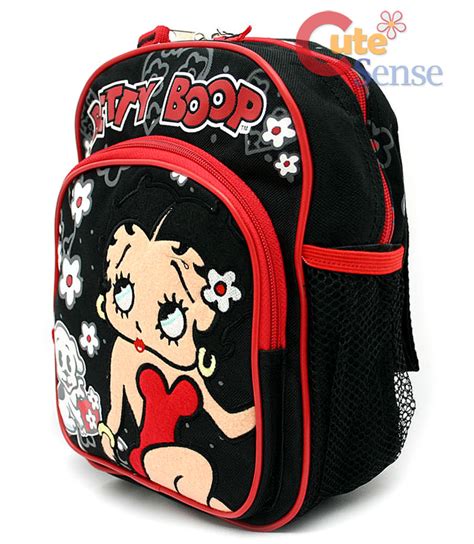 Brand: Betty Boop. 4.6 138 ratings. $3225. Get Fast, Free Shipping with Amazon Prime. FREE Returns. Betty Boop Microfiber 16" Height Backpack and Key Ring (Black) Please check the size 16 (H) x 11 (L) x 5 (W) inches. Top zip closure from both sides Officially licensed Betty Boop product. 